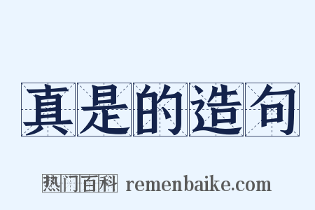 真是的造句是什么意思的图片